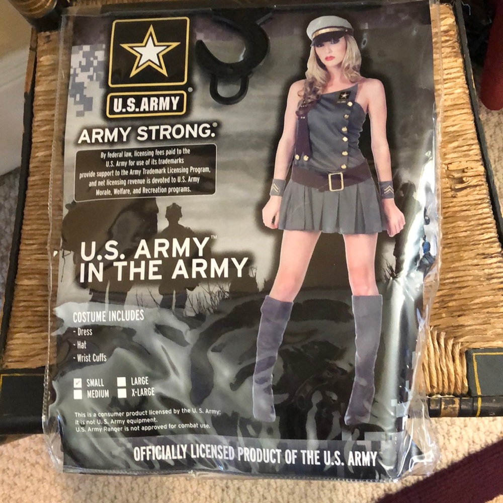 Sexy woman U. S. Army.  Army strong costume.